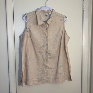 Vintage T R Bentley Plus Sleeveless floral blouse
